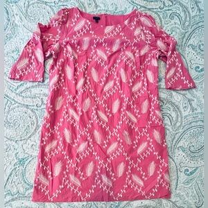 Talbot’s Pink and White Shift Dress Women's 18W
